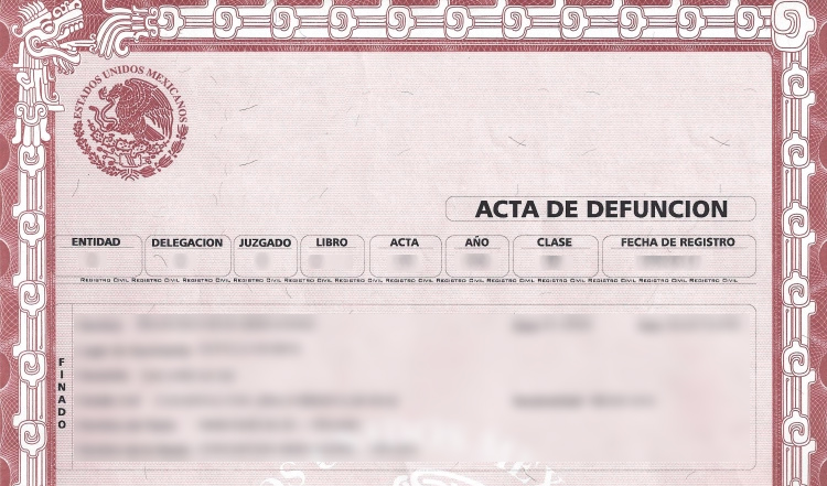 Certificado de defuncion