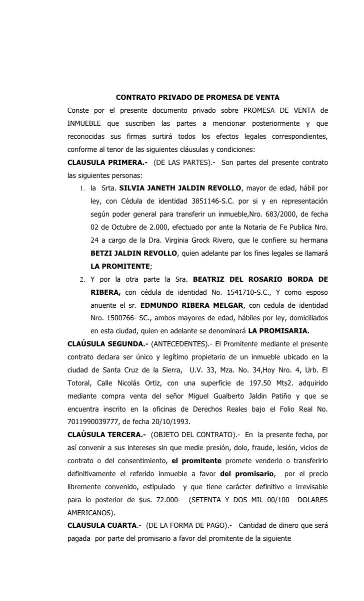 Contrato de promesa de contrato