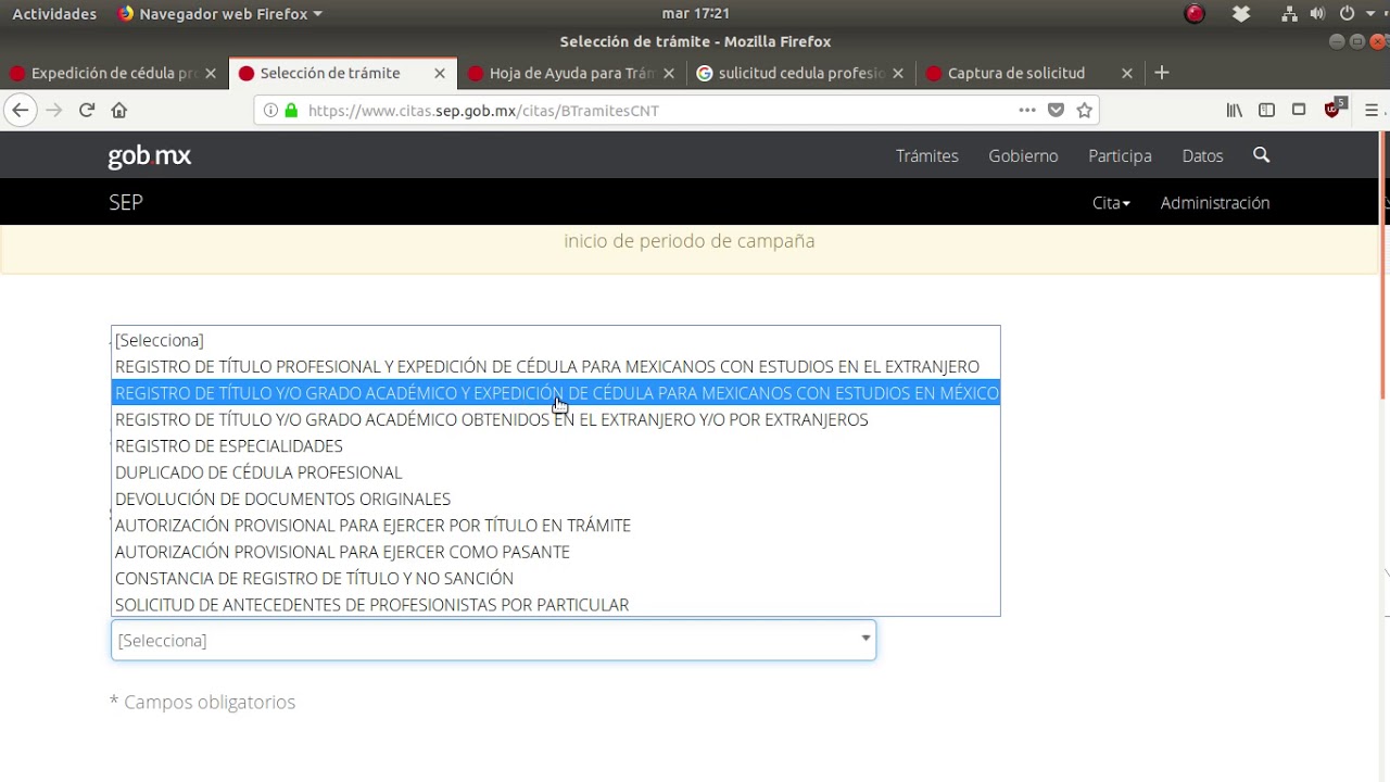Tramite de duplicado de cedula profesional