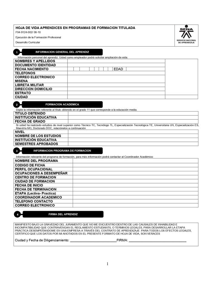 Solicitud de empleo en ingles formato word