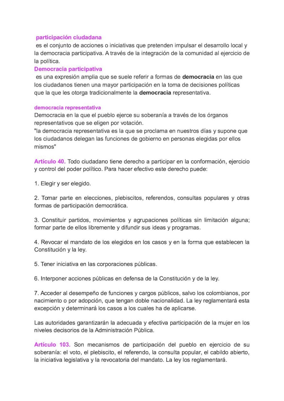 Como hacemos efectivos los mecanismos de participacion ciudadana