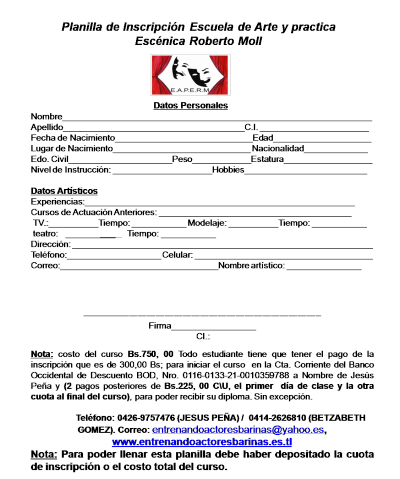Formato de inscripcion