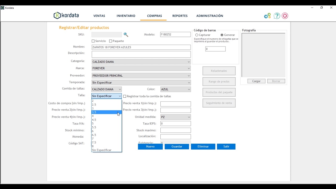 Como registrar un producto