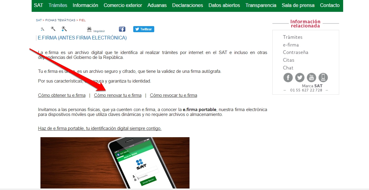 Renovacion de firma electronica sat