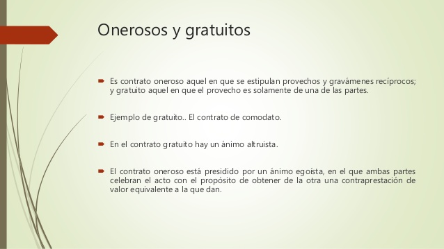 Que es un contrato oneroso Actualizado agosto 2021