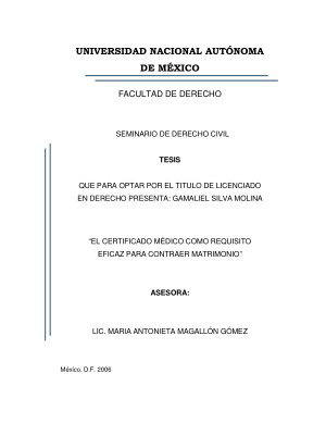 Certificado medico unam