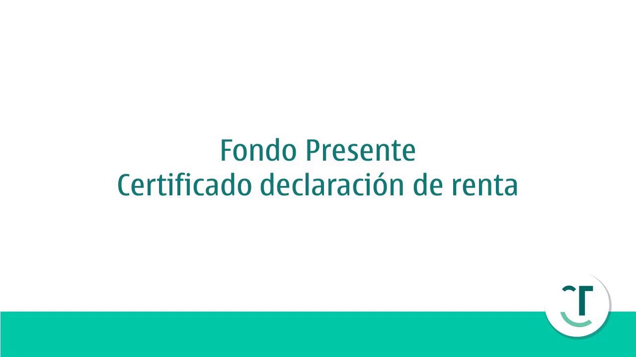 Certificado de declaracion de renta