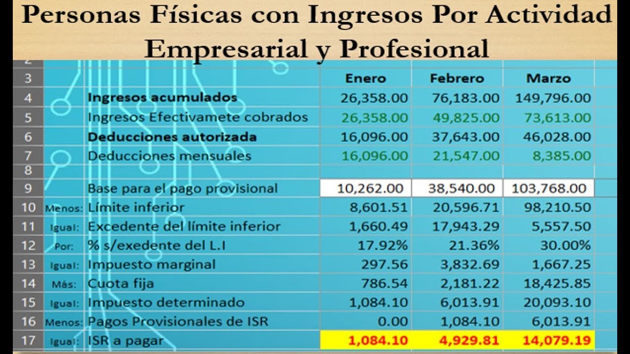 Pago de impuestos personas fisicas