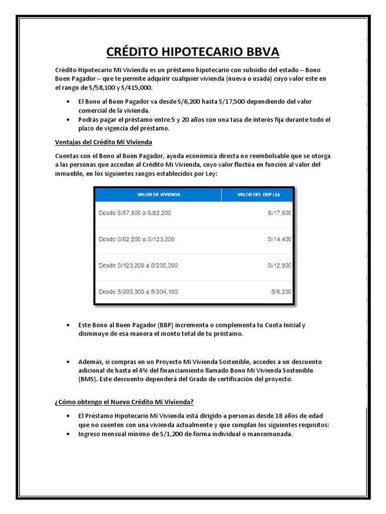 Solicitud credito hipotecario bancomer
