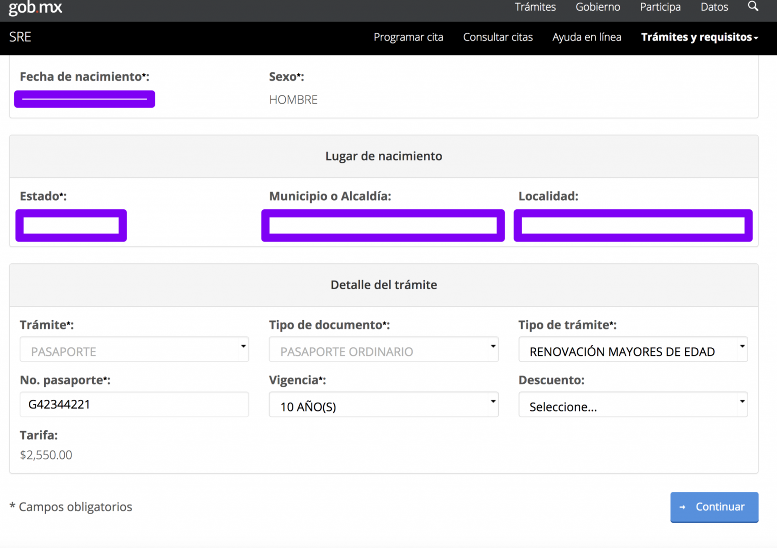 Solicitud de pasaporte mexicano para imprimir Actualizado agosto 2022