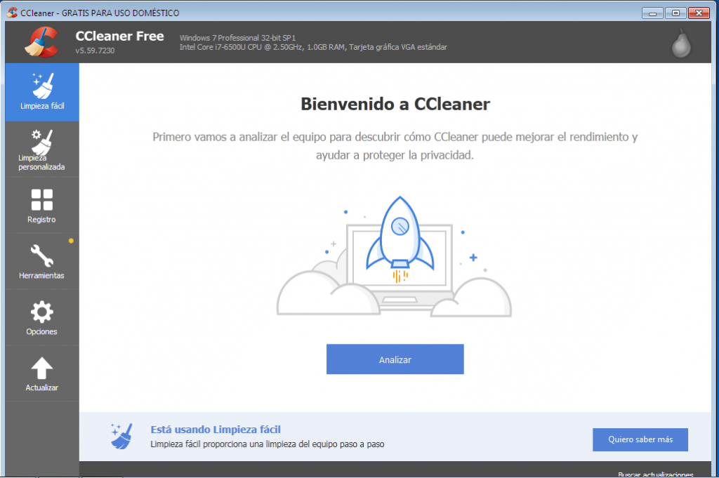 Limpieza del registro de windows