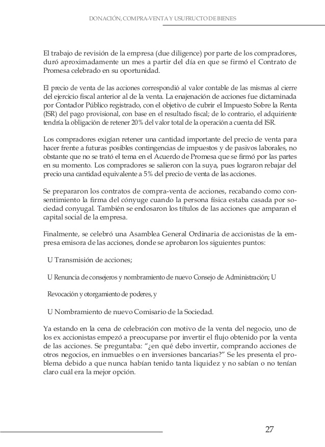 Contrato de donacion con usufructo vitalicio