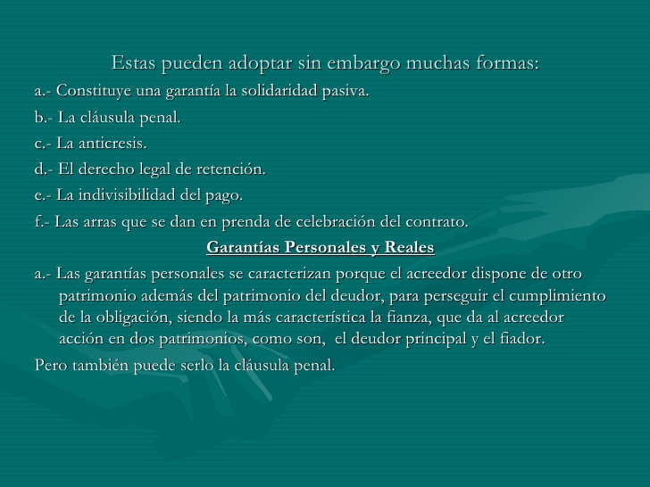 Que es un contrato de garantia