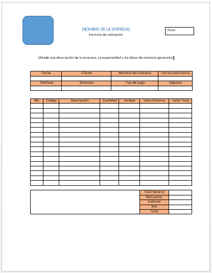 Solicitud de cotizacion a proveedores