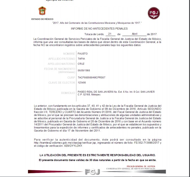 Registrar cita antecedentes no penales