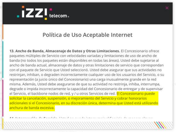 Pagar izzi online