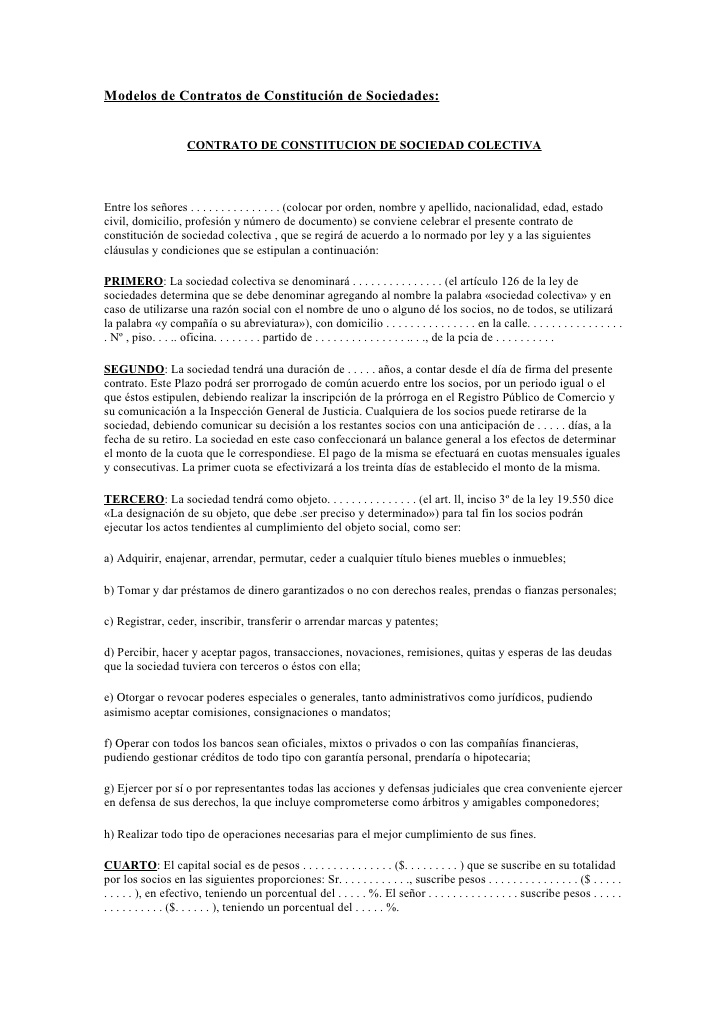 Como hacer un contrato de sociedad