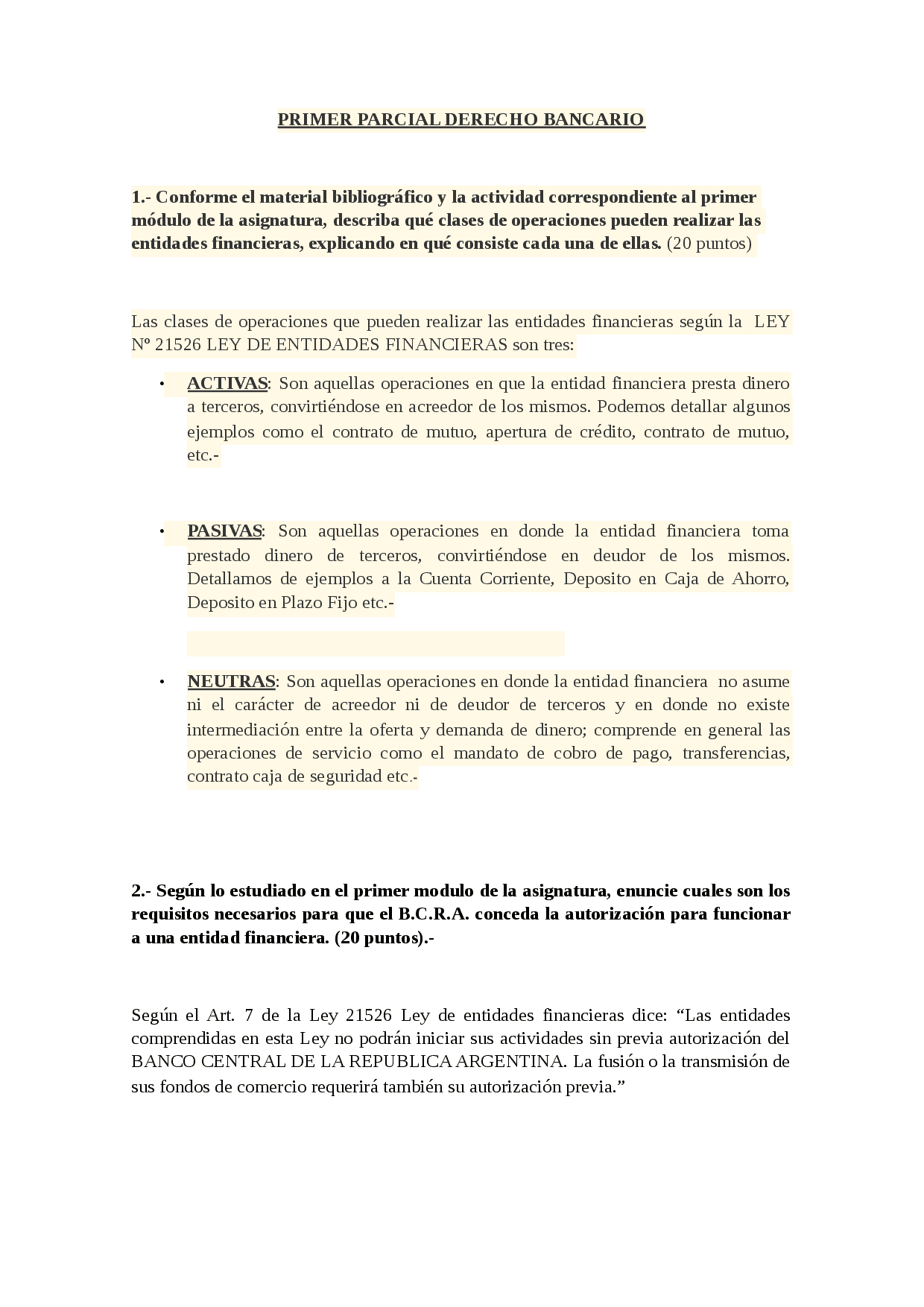 Contrato de deposito bancario de dinero