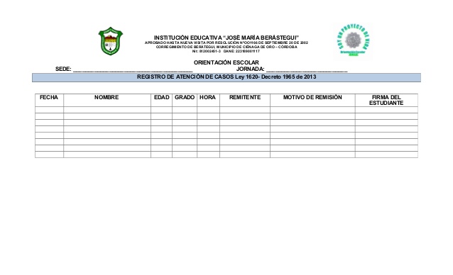 Formato de registro de visitas