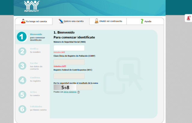 Registro ante el infonavit