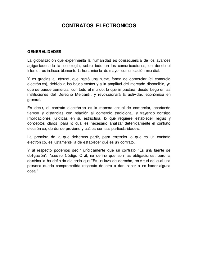 Que es un contrato electronico