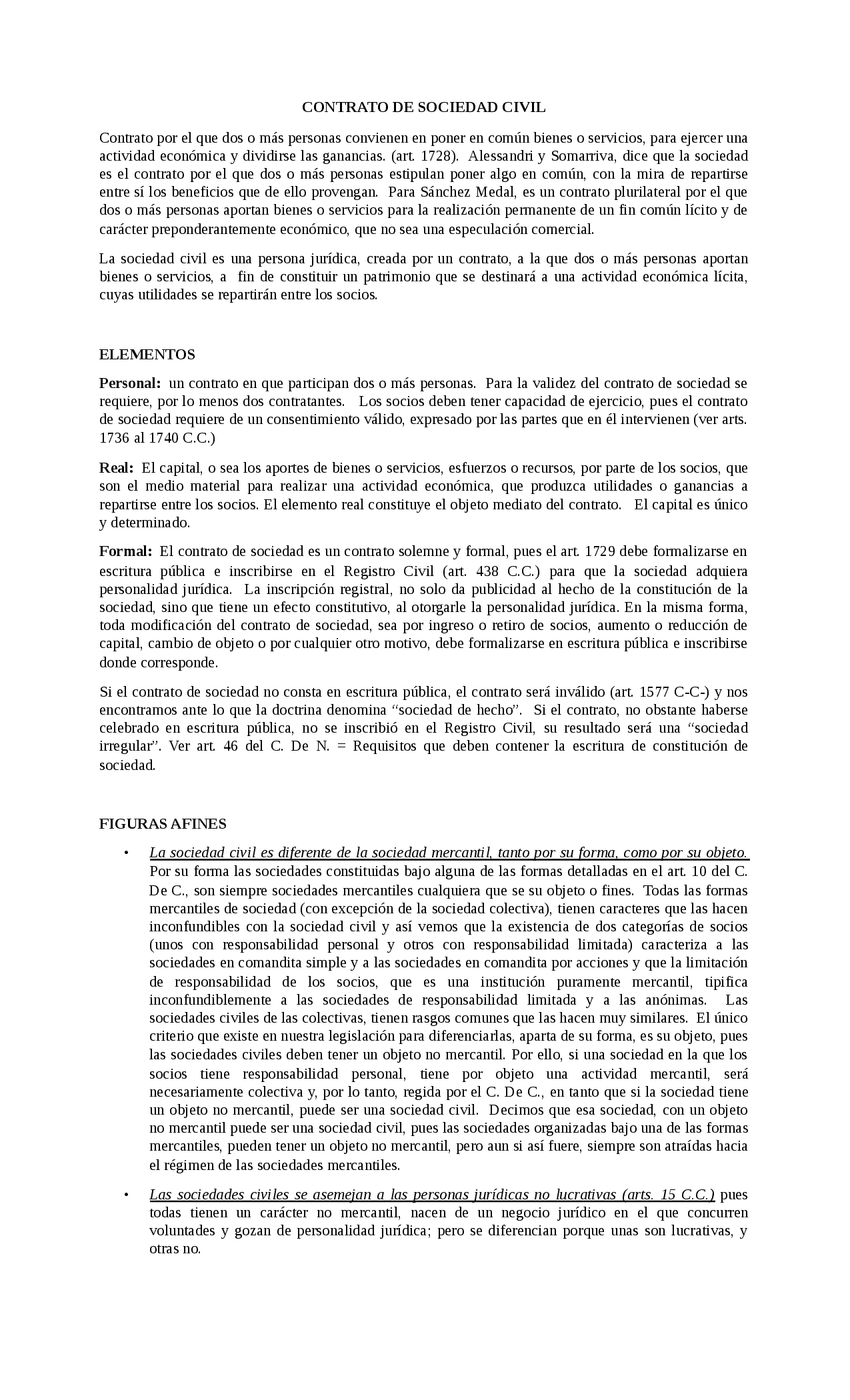 Contrato de socios para un negocio