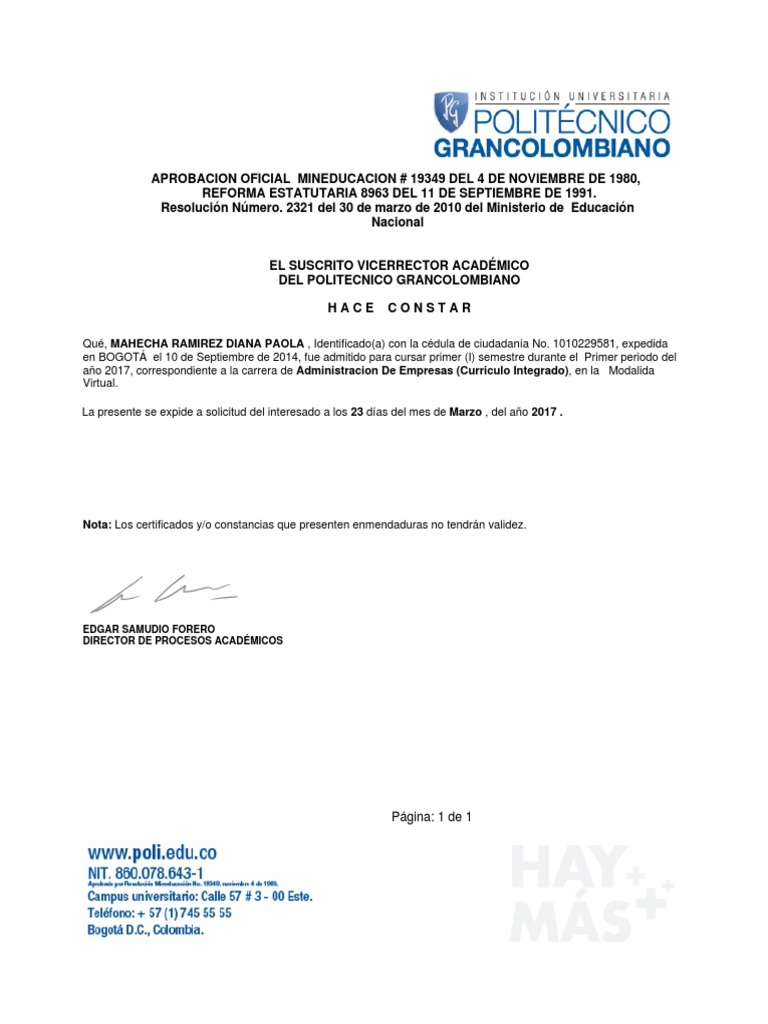 Certificado de victimas del conflicto armado