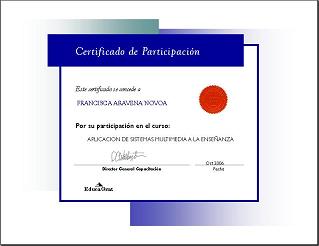 Certificado de participación
