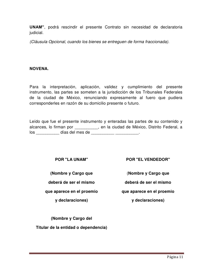 Rescisión de contrato mexico