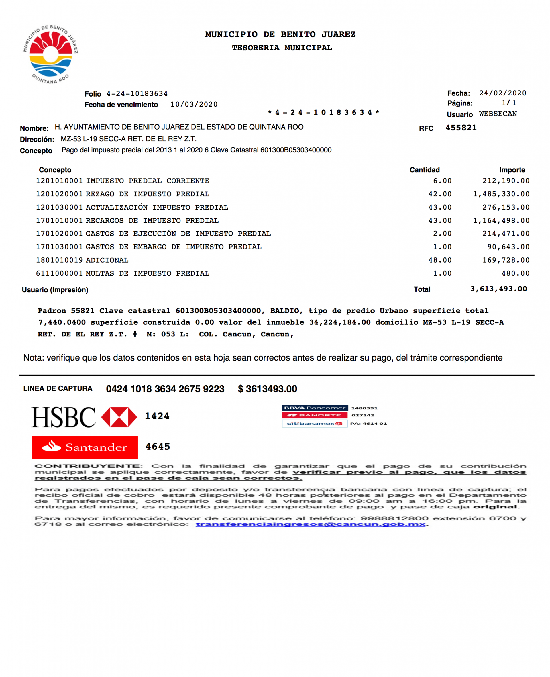 Registro publico dela propiedad cancun quintana roo