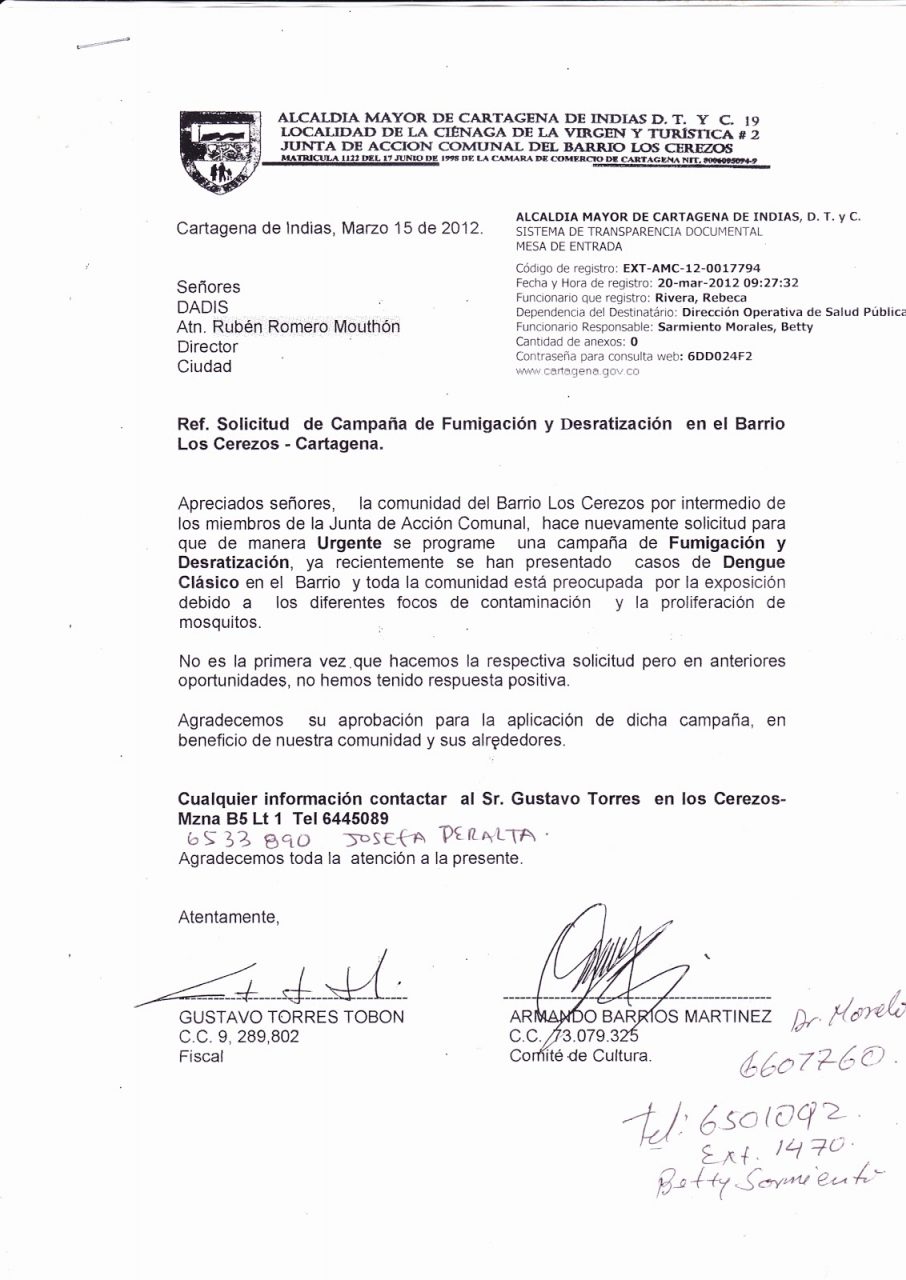 Solicitud de permiso para vender en via publica