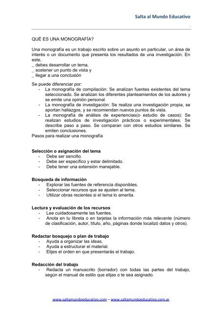 Partes de un trabajo escrito