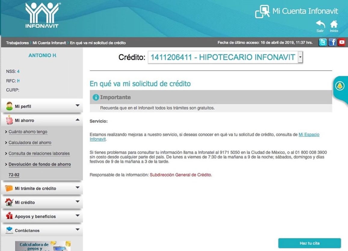 Solicitud de devolucion de infonavit
