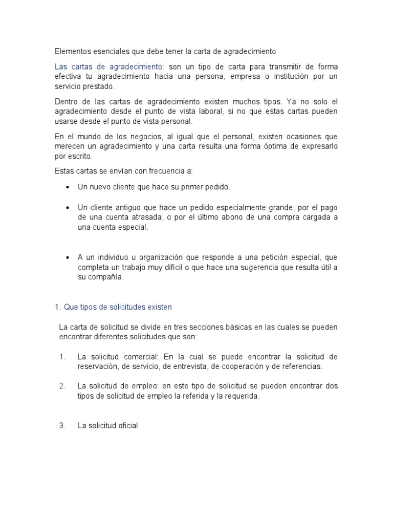Elementos de la solicitud de empleo
