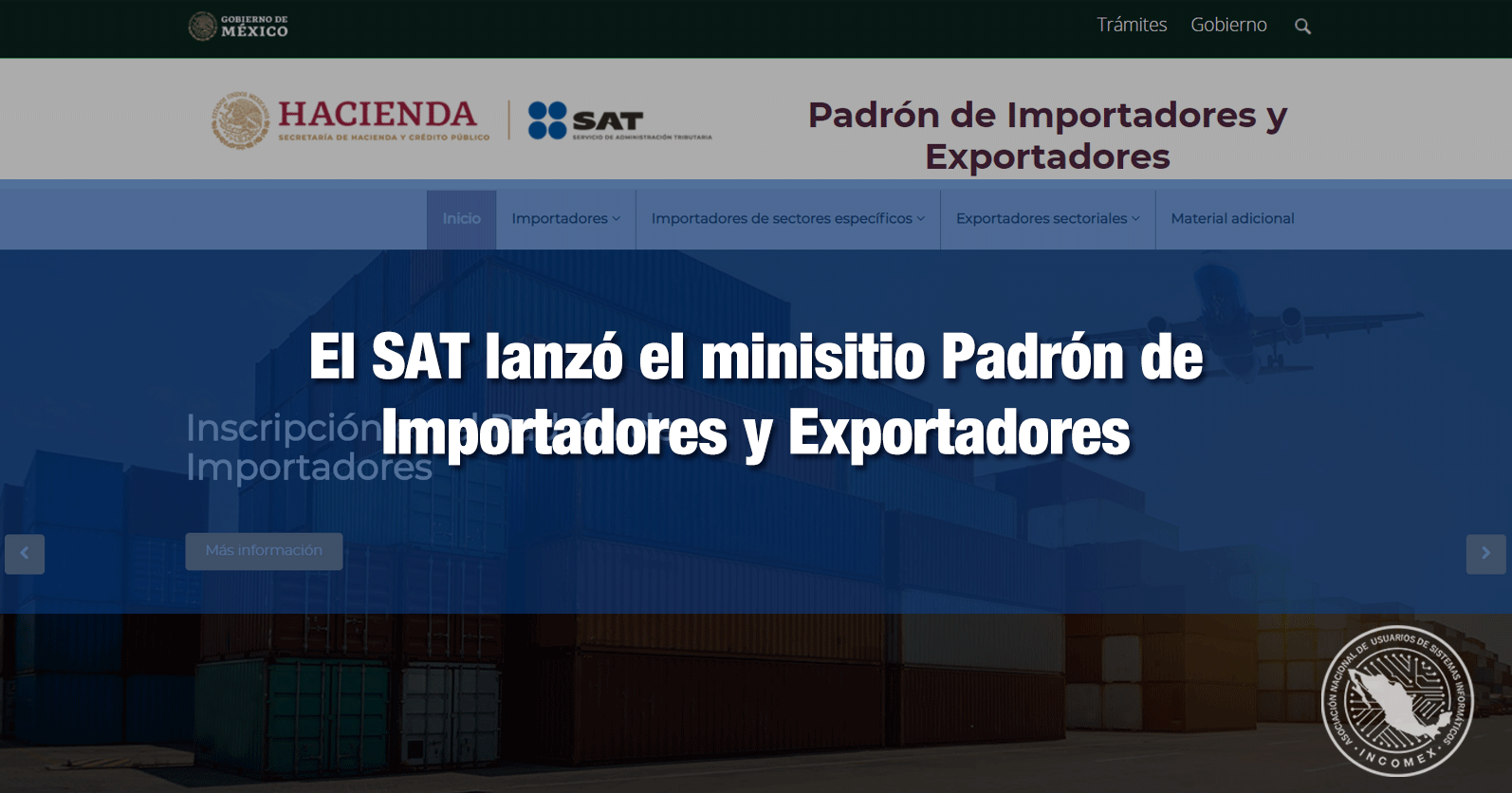 Inscripcion al padron de exportadores
