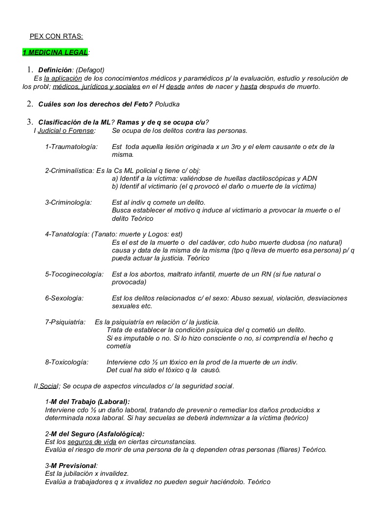 Certificado medico legal