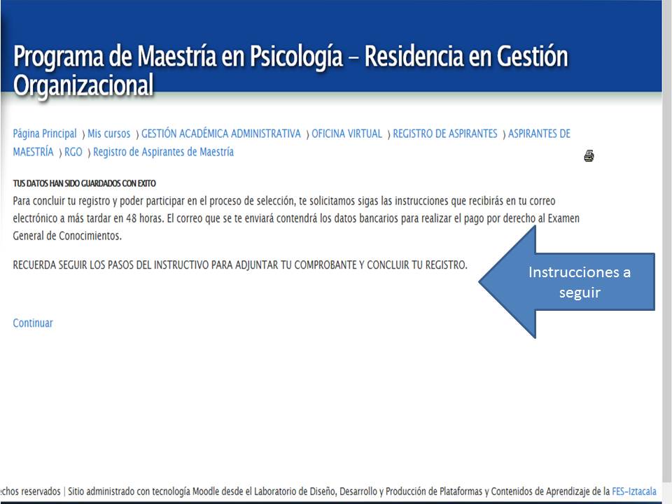 Registro de aspirantes al posgrado de la unam