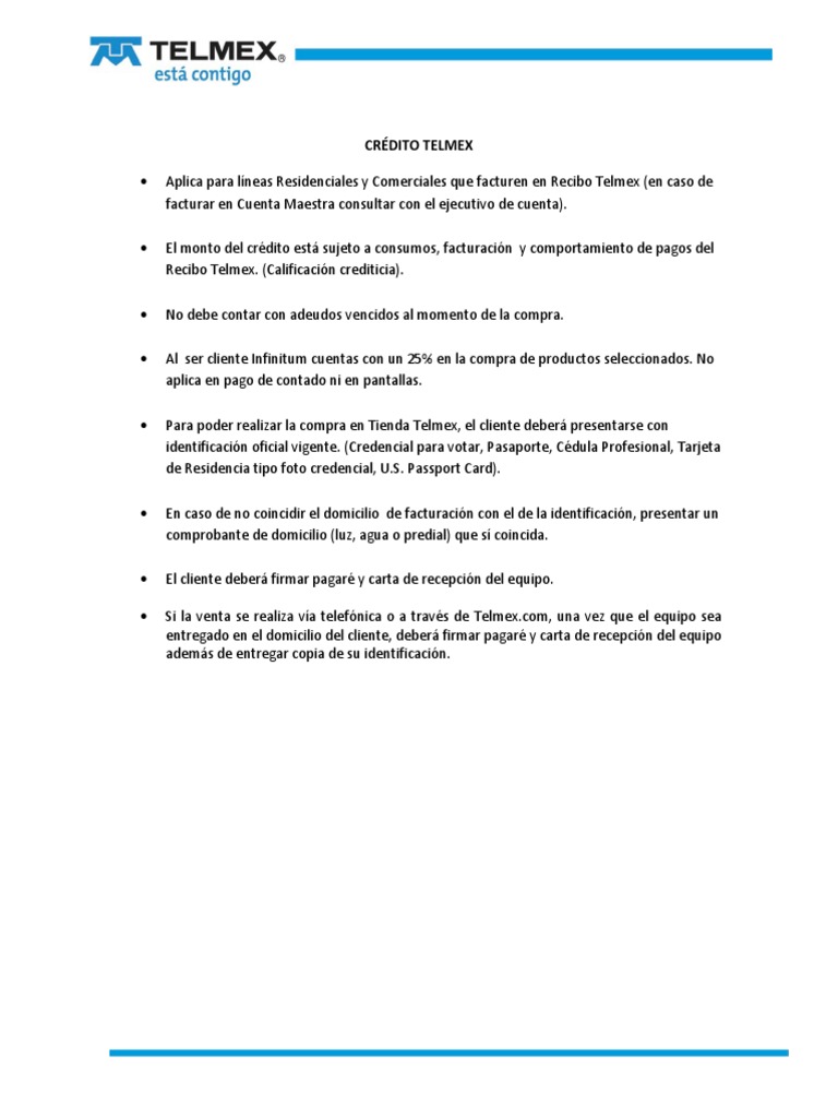 Pago de recibo telmex vencido