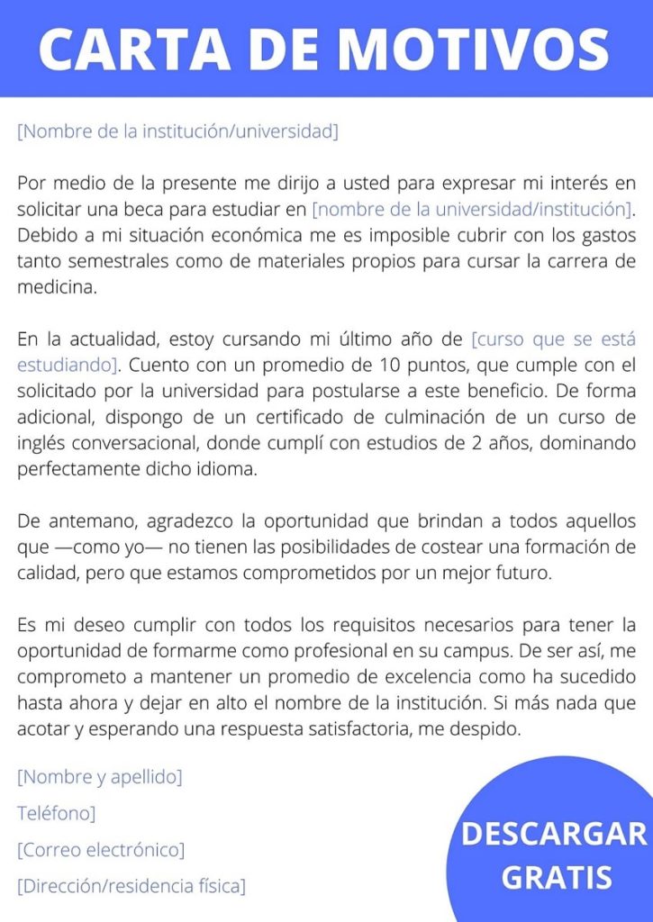 Oficio para solicitar una beca