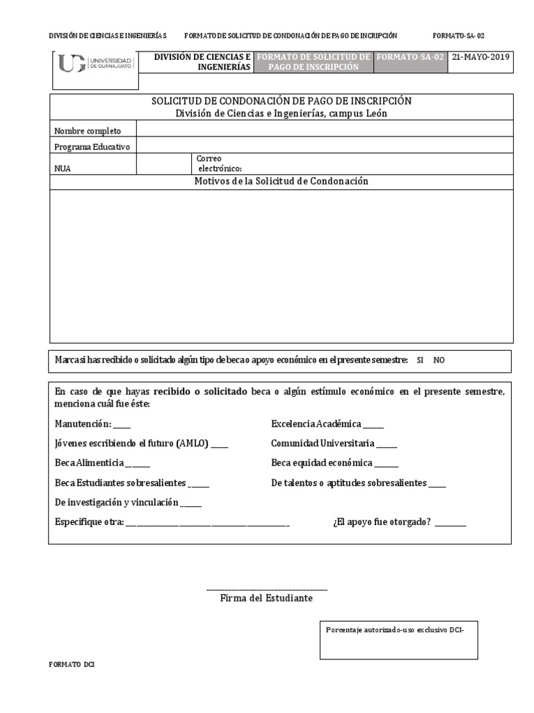 Solicitud sa-1