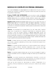 Caracteristicas del contrato de prenda