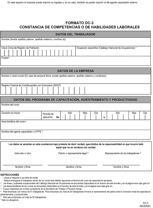 Registro de planes y programas de capacitacion stps