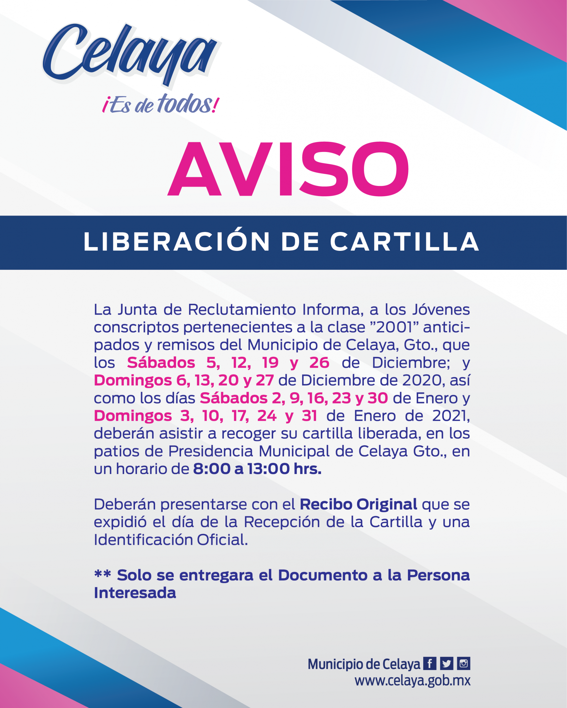 Requisitos para solicitar cartilla militar