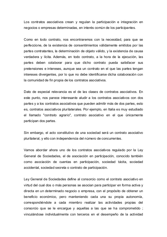 Contrato de asociacion civil ejemplo corto