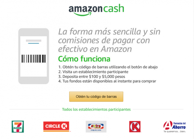 Formas de pago amazon mexico