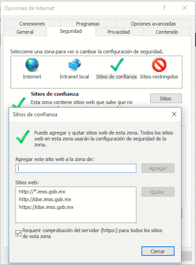 No puedo firmar la carta de renovacion del idse