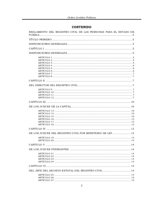 Reglamento del registro civil