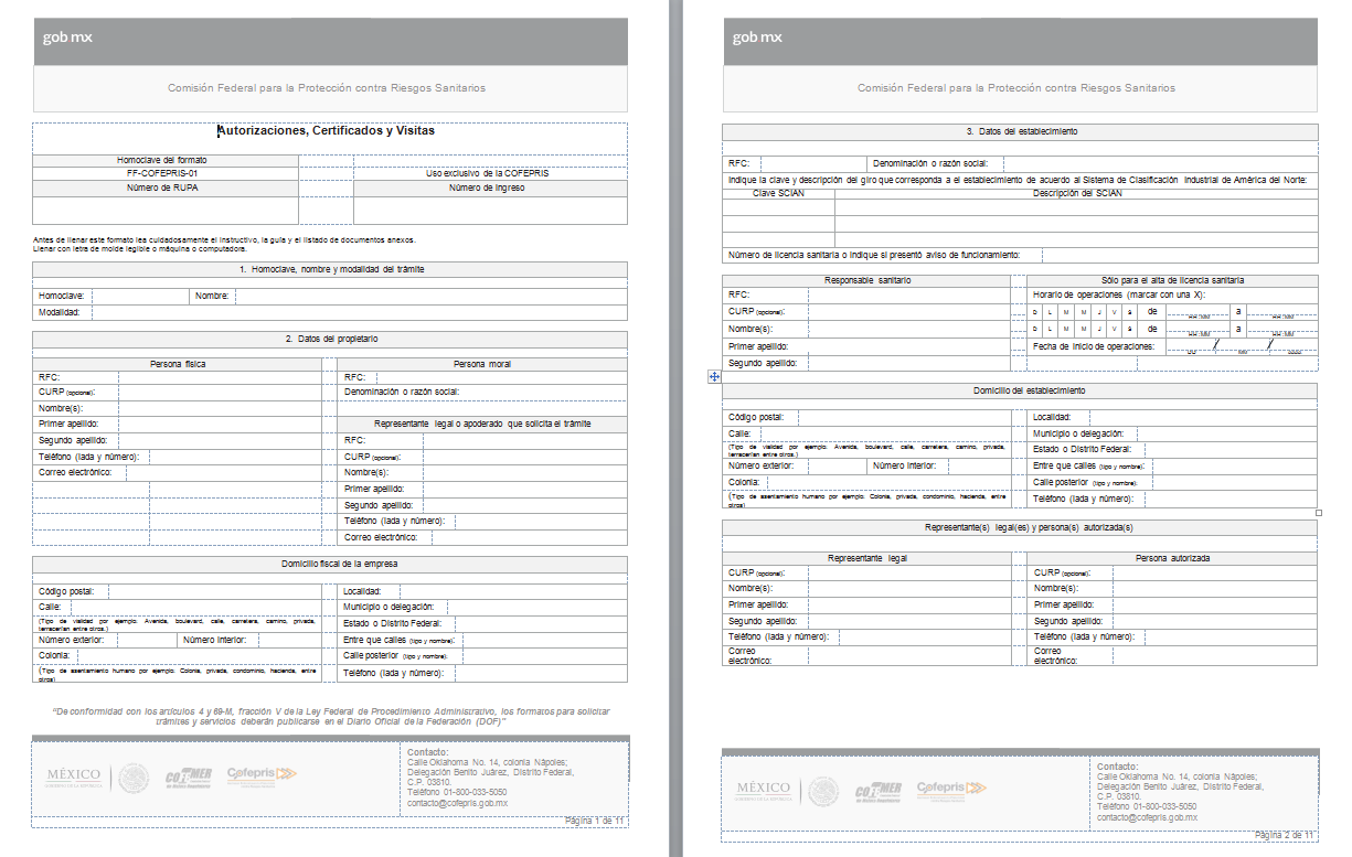Solicitud de licencia sanitaria formato