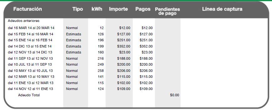 Pagar cfe con tarjeta de credito