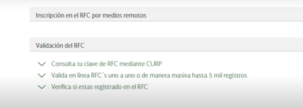 Procedimiento de inscripción al rfc